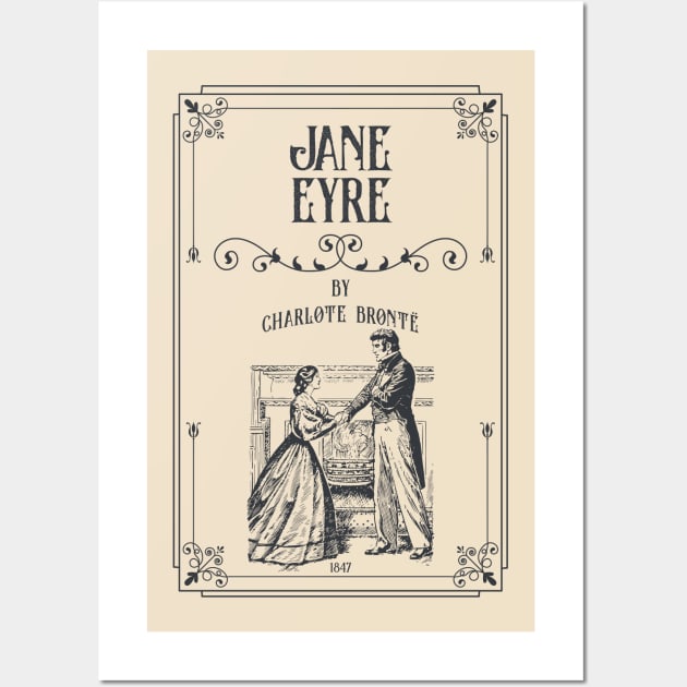 Jane Eyre & Mr Rochester, Thornfield Hall, Charlotte Bronte Wall Art by OutfittersAve